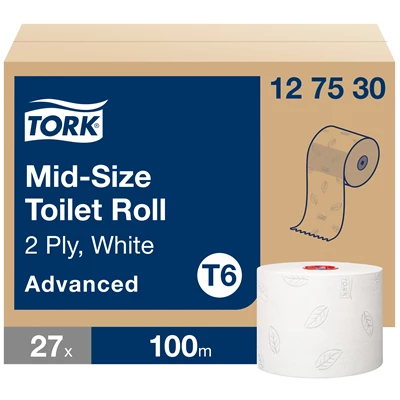 Toalettpapper Tork Advanced T6 2-lags 27rl/kolli