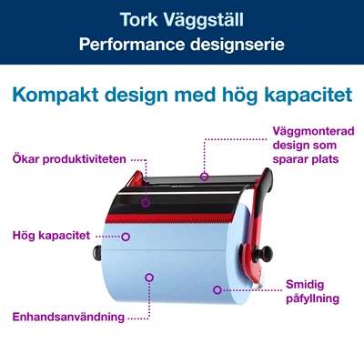 Väggställ Tork XL Svart/Röd W1