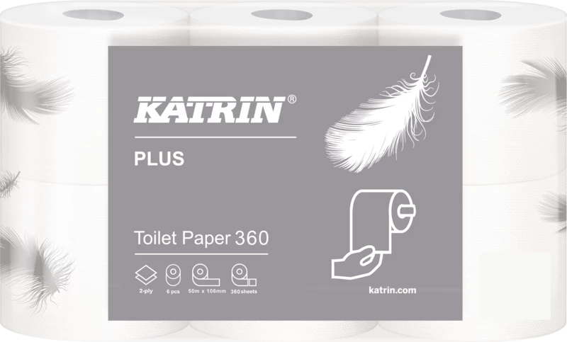 Toalettpapper Katrin Plus 2-lags 50m 42rl/kolli