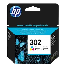 HP No302 color ink cartridge, blistered