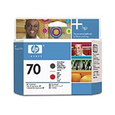 HP No70 matte black & red printhead