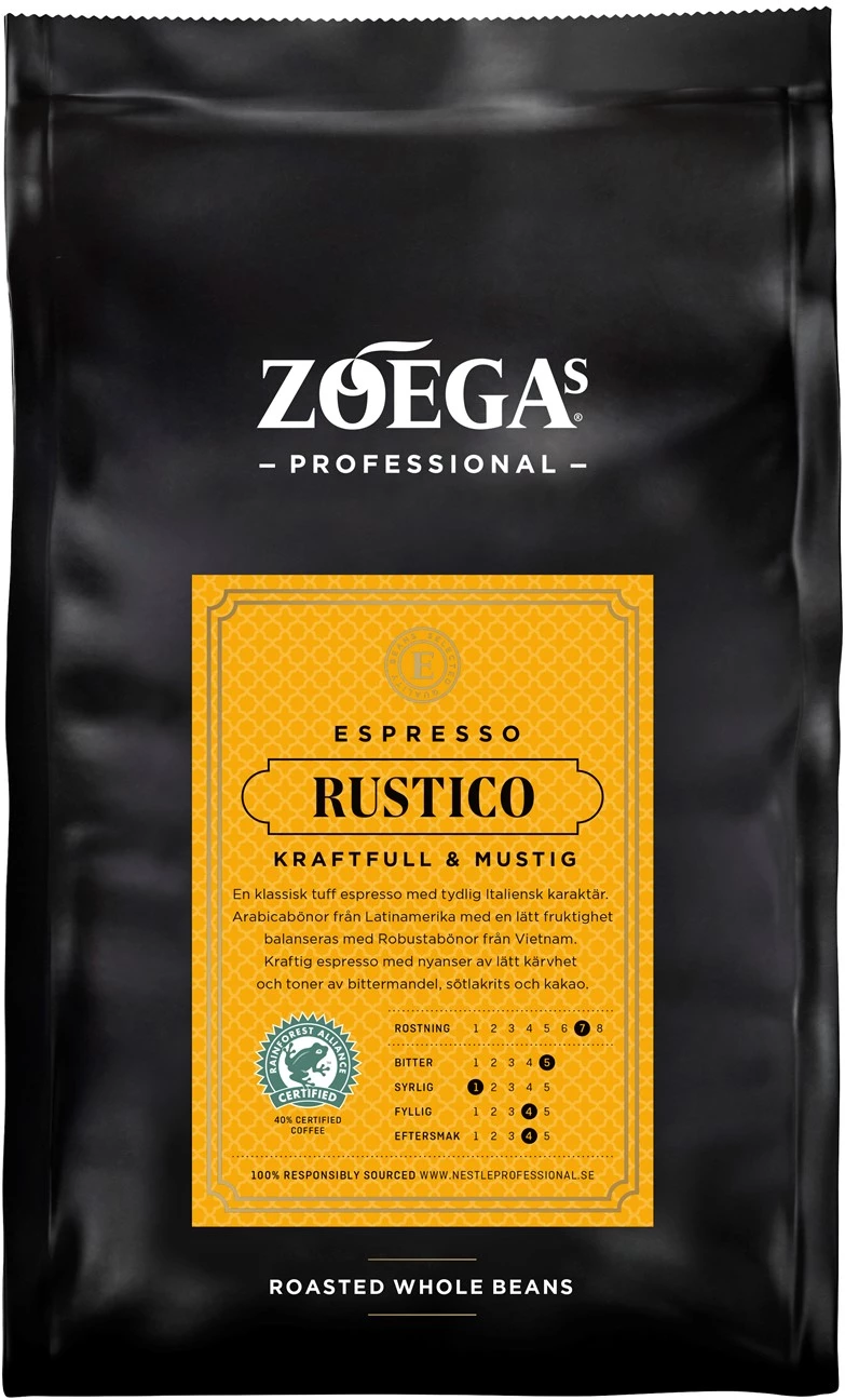 Kaffebönor Zoégas Espresso Rustico 500g 8st/kolli