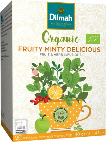 Te Dilmah Organic Frutiy Minty Delicious 20st/