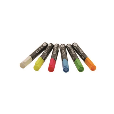 Griffel/Glas pennor 2-6mm 6st färger skuren spets