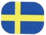 Etikett "Svensk flagga" ursprung Sverige 4x700st