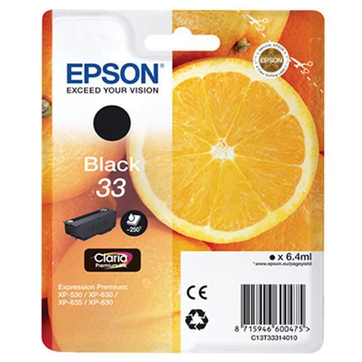 Epson 33 Black Claria Premium Ink