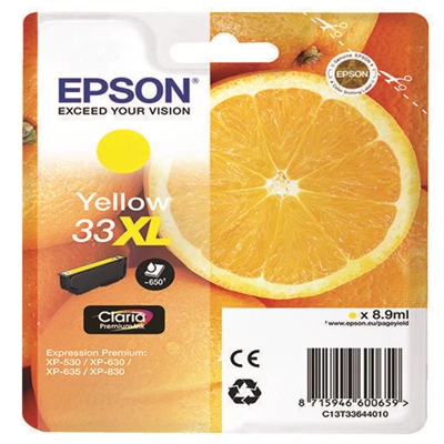 Bläckpatron Epson 33XL Claria Premium Ink Gul