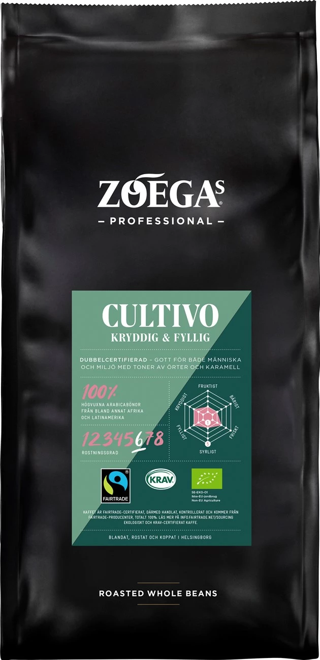 Kaffebönor Zoégas Cultivo 750g 8st/kolli