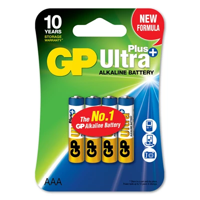 Batteri GP Ultra Plus Alkaline AAA 4/fp