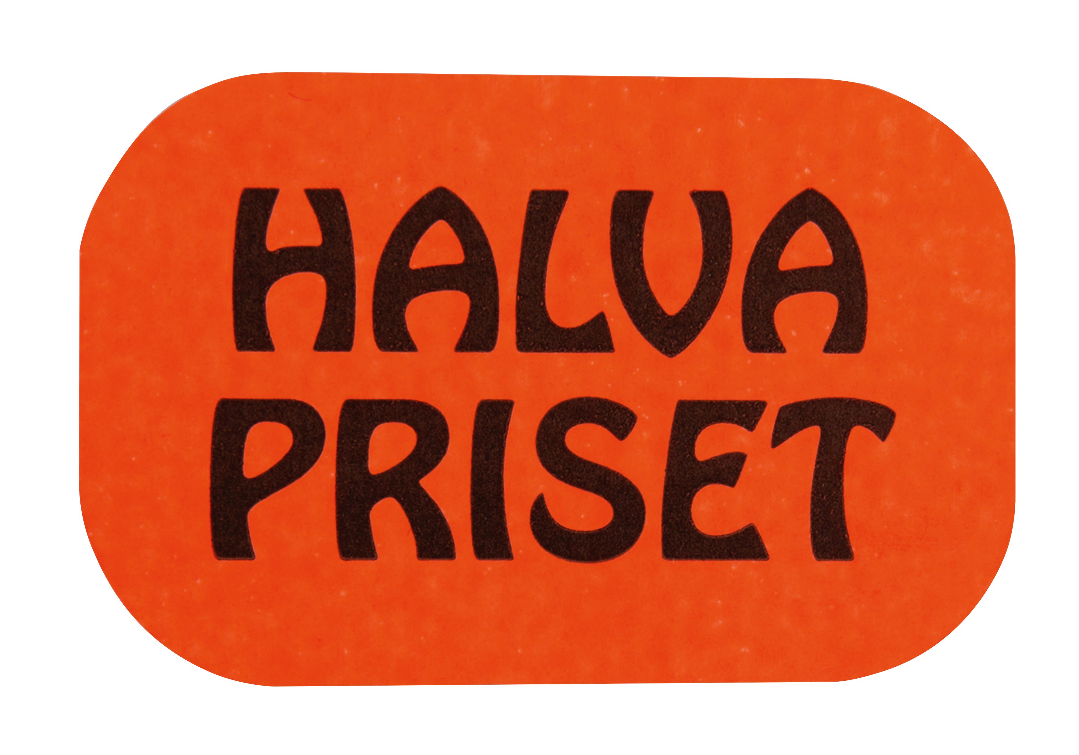 Etikett röd Halva priset 2000st