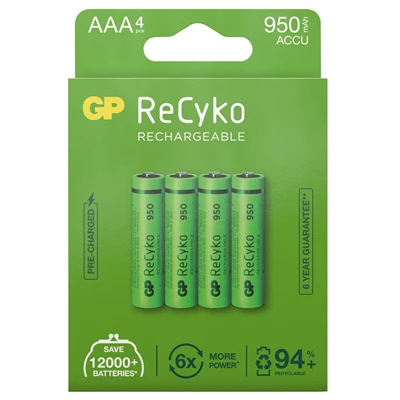 Batteri GP ReCyko+ AAA 4/fp