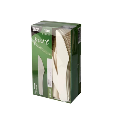 Bestick Kniv Papstar Pure Papper 158mm 100/fp