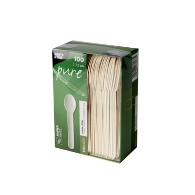 Kaffesked Papstar Pure Papper 130mm 100/fp
