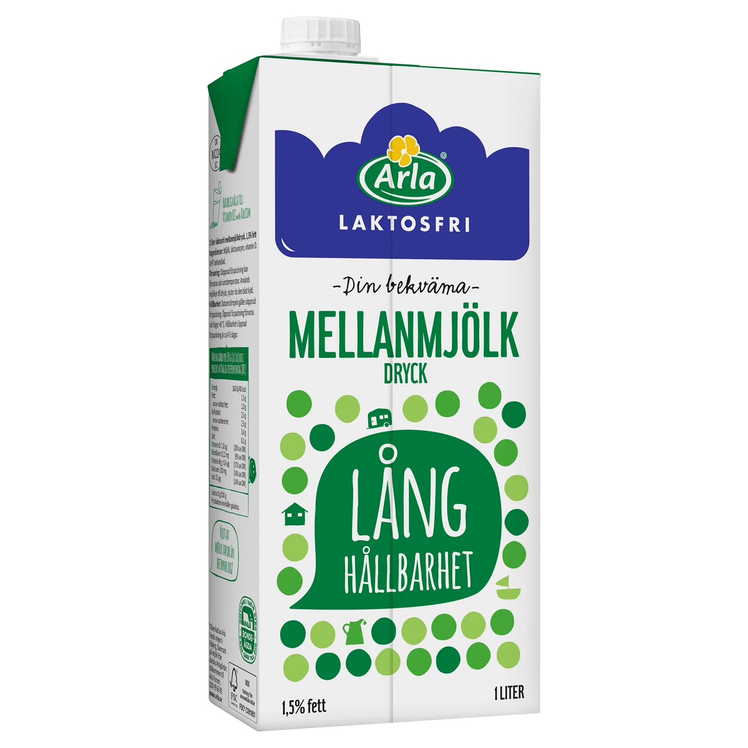 Mjölk Arla Laktosfri Lång Hållbarhet 1L 10st/kolli