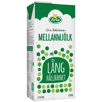 Mjölk Arla 1,5% Lång Hållbarhet 1L 10st/kolli