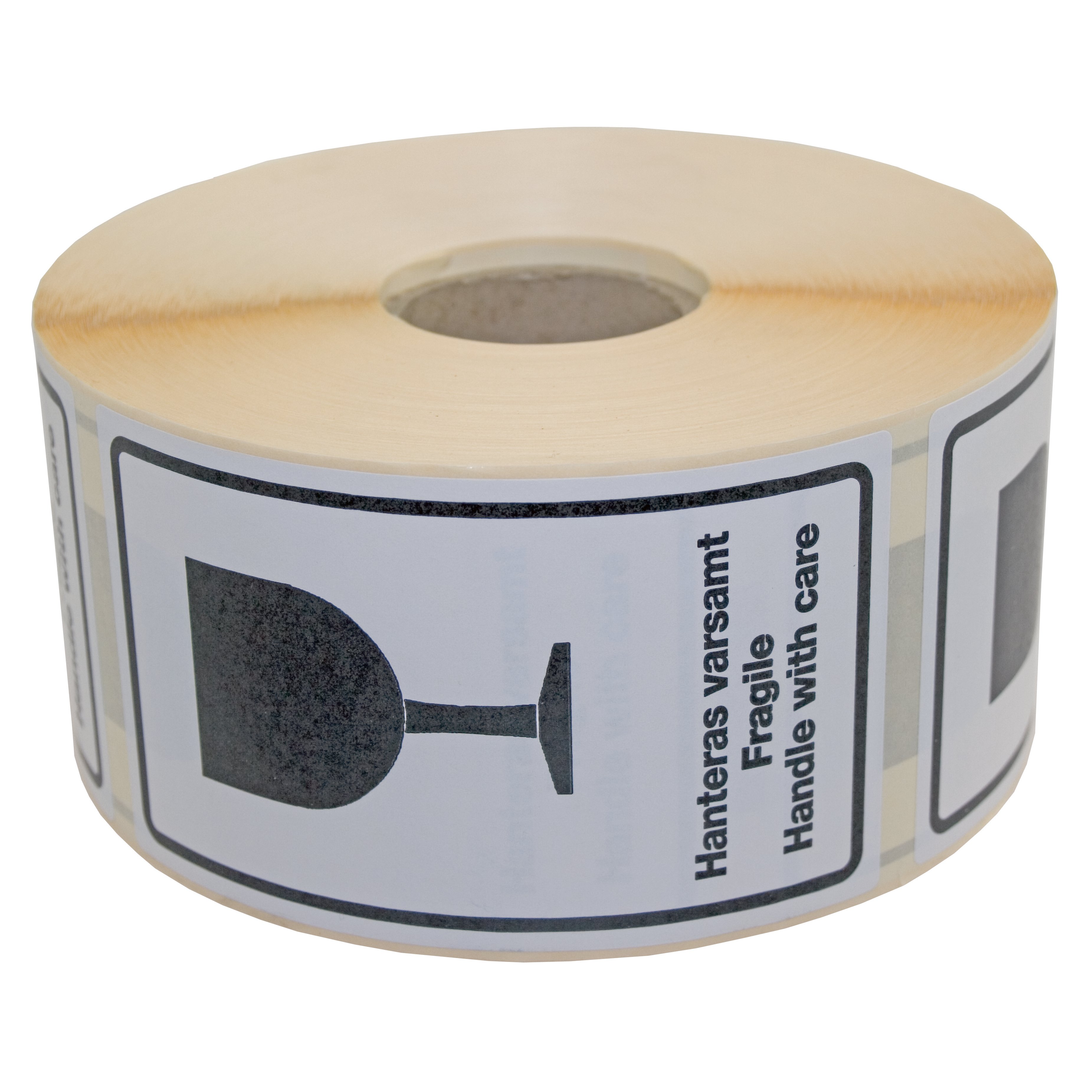 Varningsetikett Hanteras varsamt 70mm x 120m 