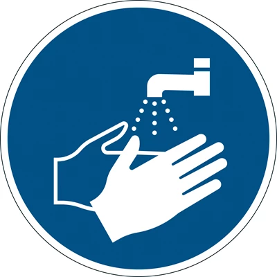 Golvetikett Durable avtagbar Tvätta händerna 430mm