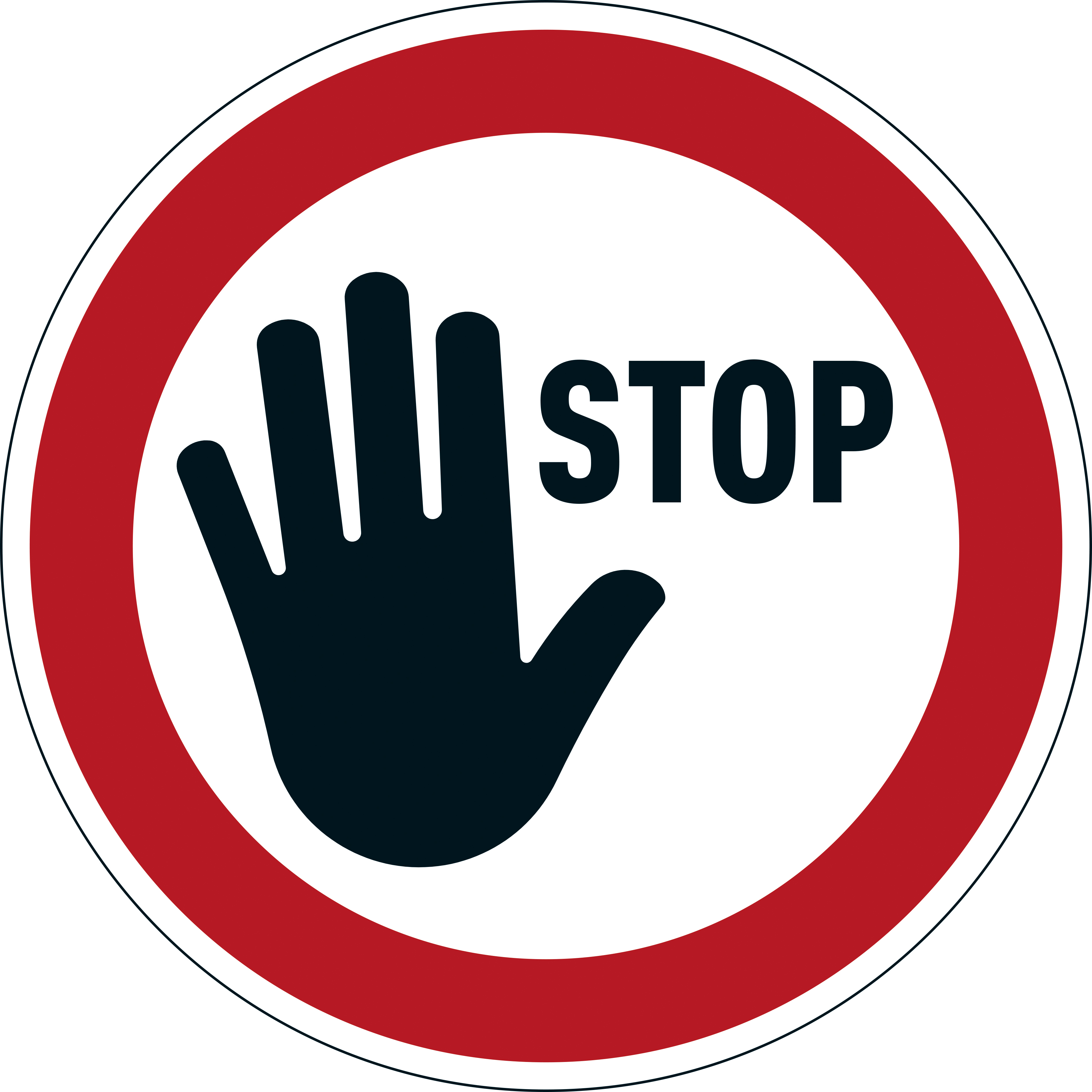 Golvetikett Durable avtagbar Stop Ø 430 mm | Carepa