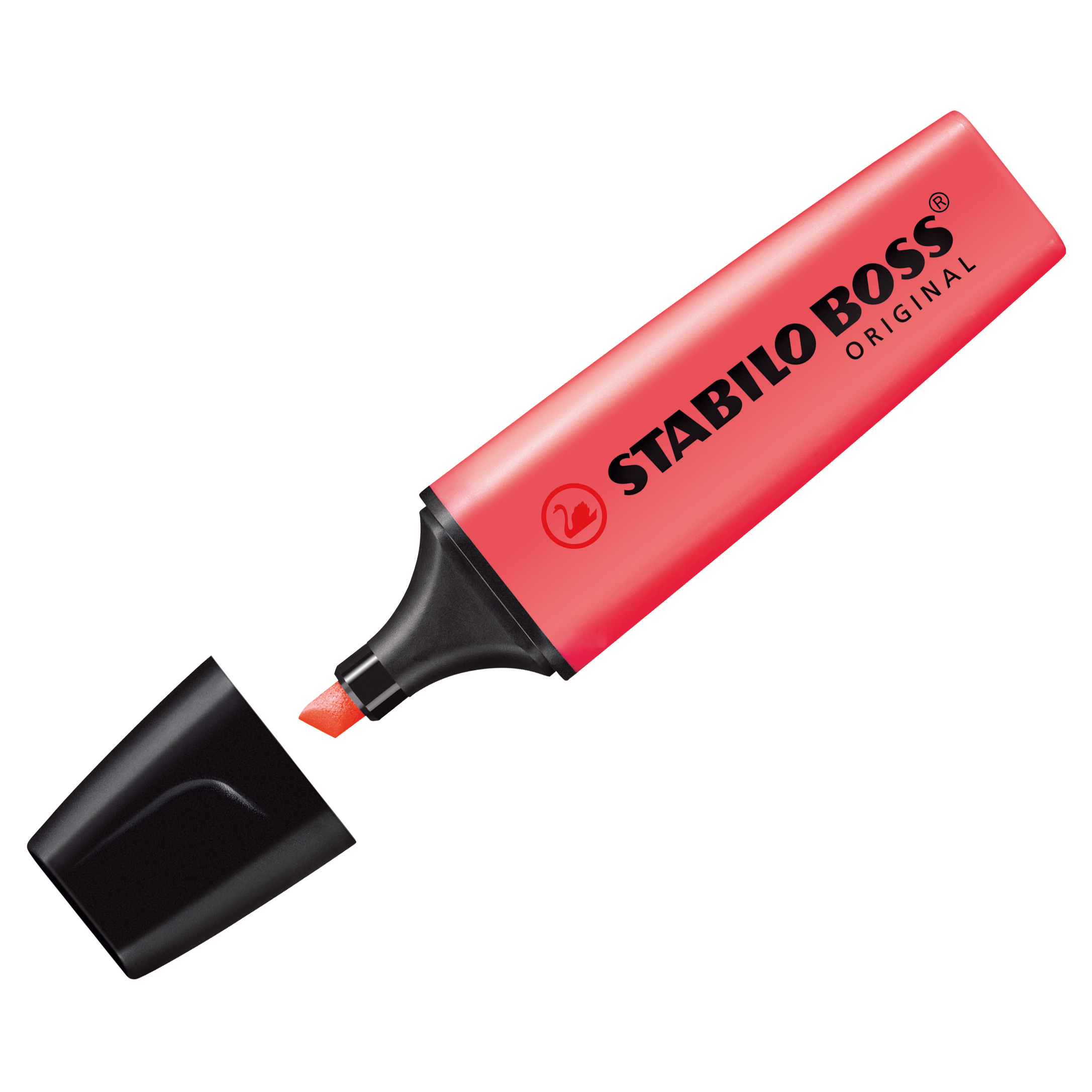 Överstrykningspenna Stabilo Boss röd