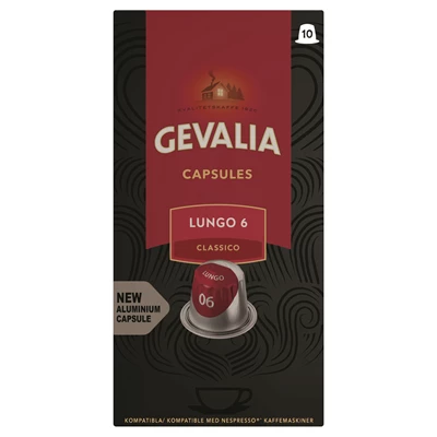 Kaffekapslar Gevalia Lungo 6 Classico 10st/fp