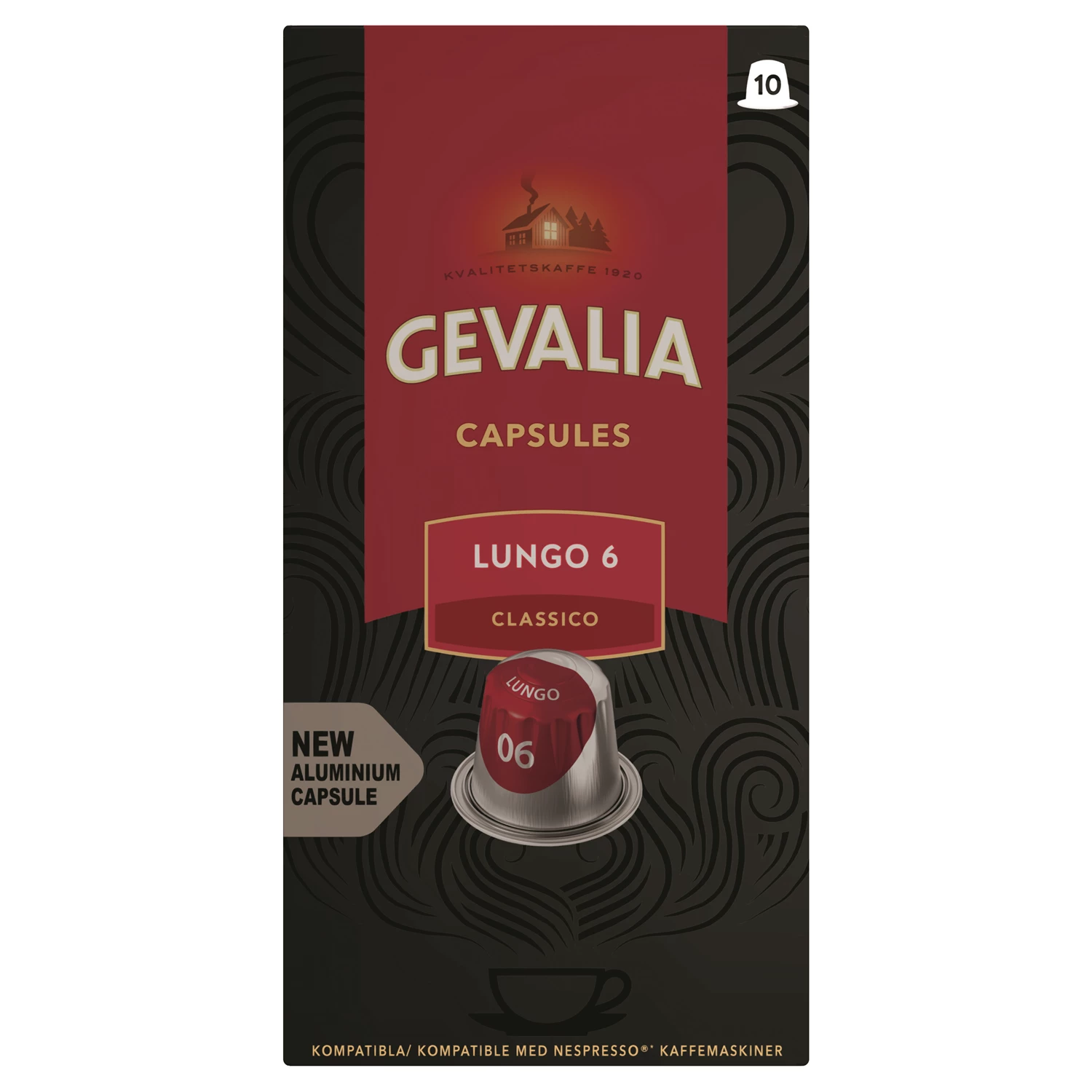 Kaffekapslar Gevalia Lungo 6 Classico 10st/fp