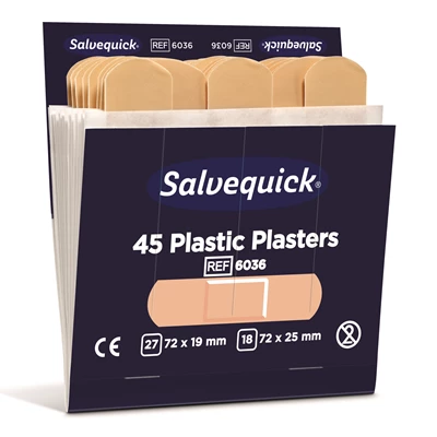 Plåster Plast 1-hjälpentavla 6-pack 6036