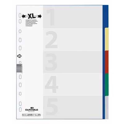 Register Durable XL 1-5 otryckt
