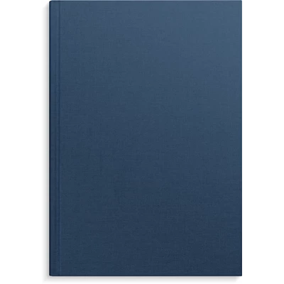 Anteckningsbok blå linnetextil olinj A4