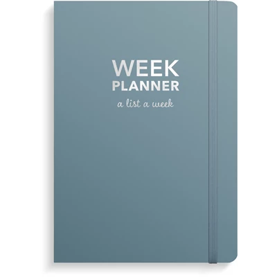 Almanacka Week Planner odaterad A5 blå