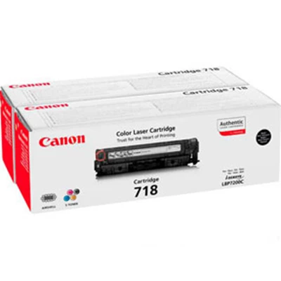 Canon 718BK black toner cartridge 2-pak