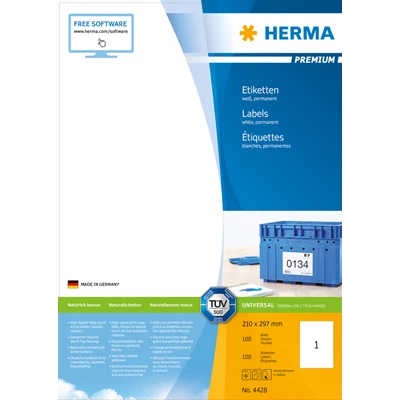 Etikett Herma Premium 210x297mm 100st/fp
