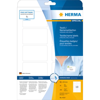 Etikett Herma avtagbar 88,9x33,8 vit (320)