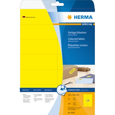 Herma etikett Special 105x42,30mm gul 280st/fp