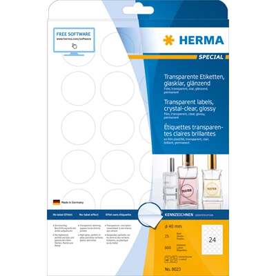 Etiketter Herma Special Transparent