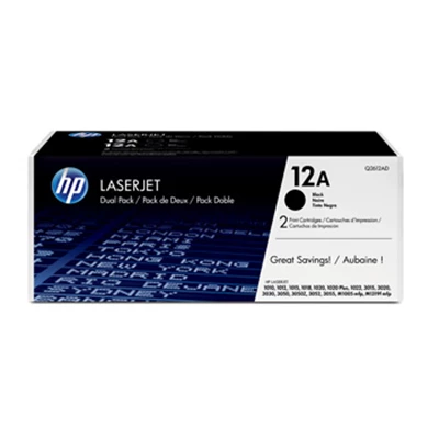 HP LaserJet 12A black toner (2) dual-pack