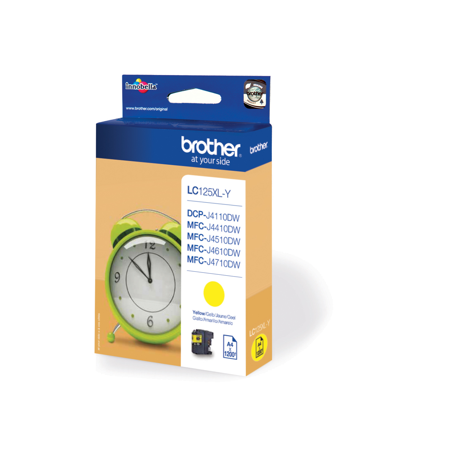 Brother LC125XLY ink cartridge yellow