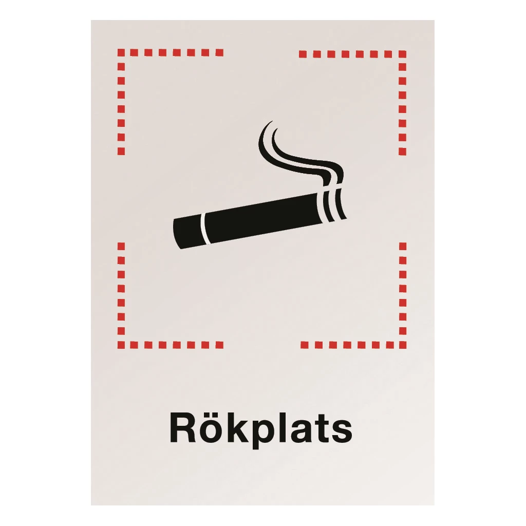 Skylt Rökplats 297x210 mm | Carepa