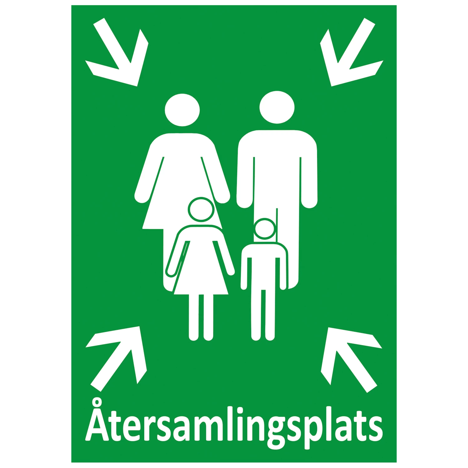 Nödskylt Återsamlingsplats