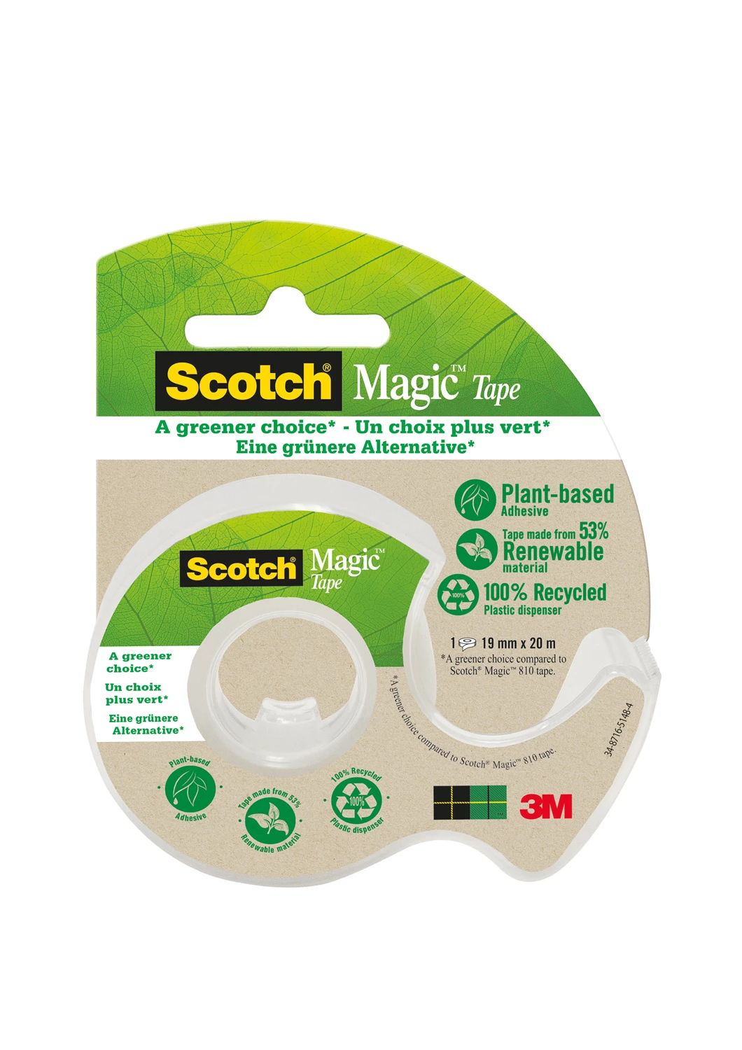 Dokumenttejp Scotch Magic 810 m hållare 19mm x 20m