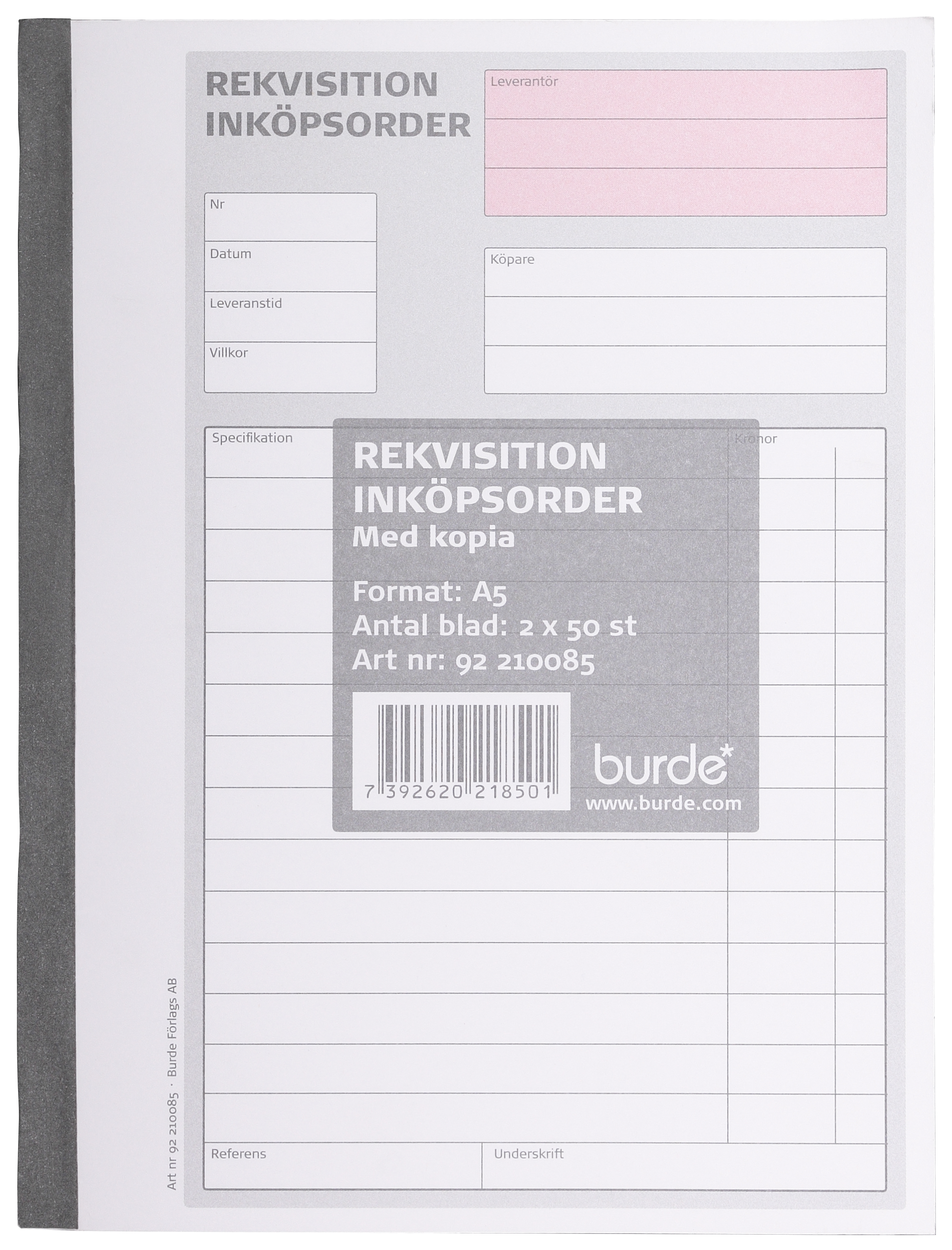 Rekvisition Inköpsorder A5 2x50