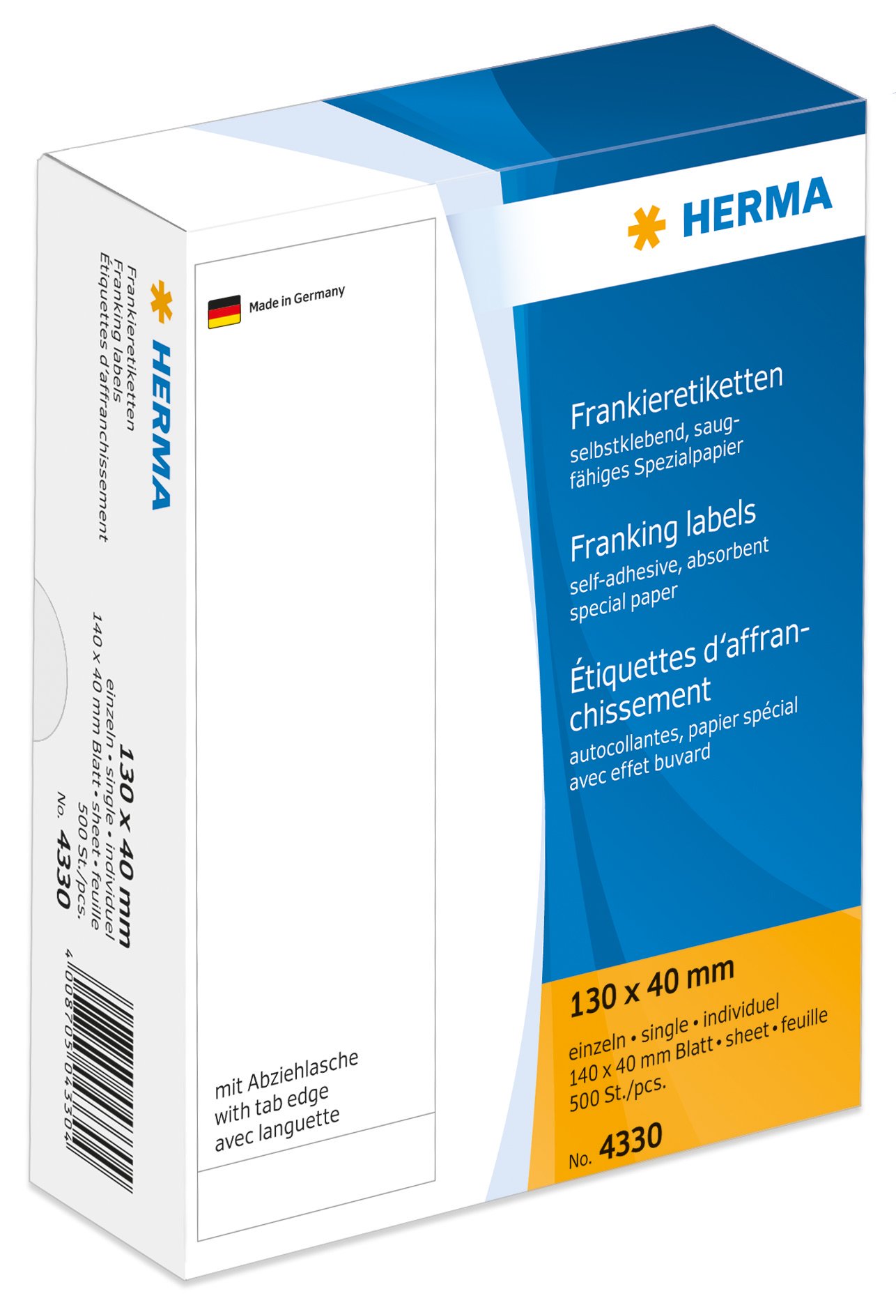 Frankeringsetikett Singel 130x40mm 500st/fp