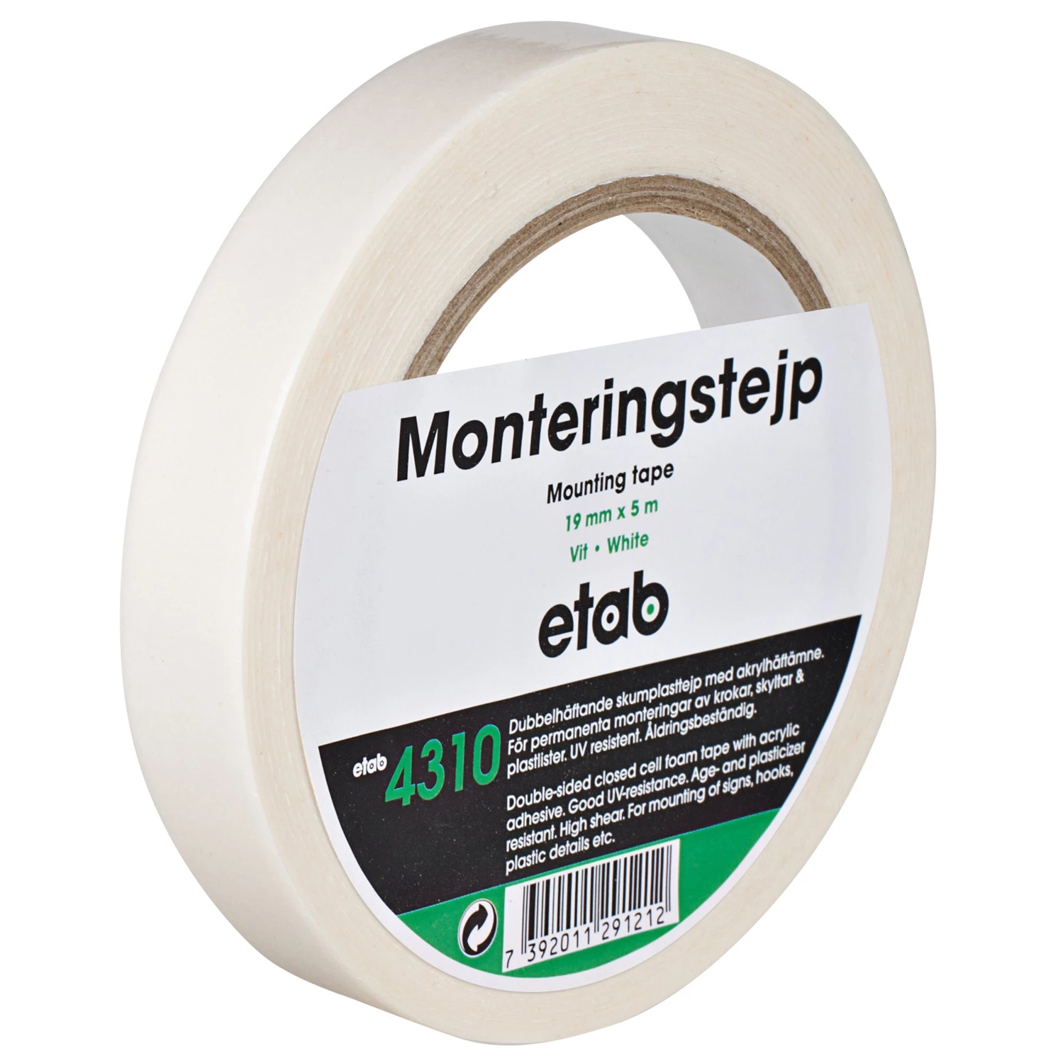 Monteringstejp Skumplast Etab 19mm x 5m