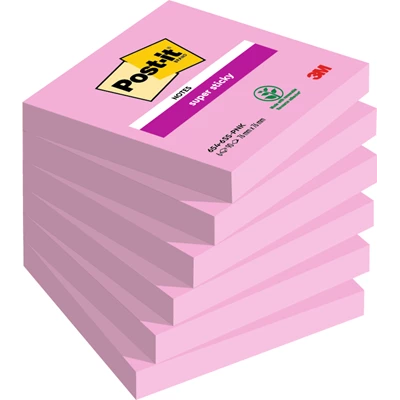 Post-it Super Sticky 76x76 mm Rosa 6st/FP