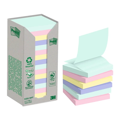 Post-it Recycled Z-block 76x76 mm nature 16/fp