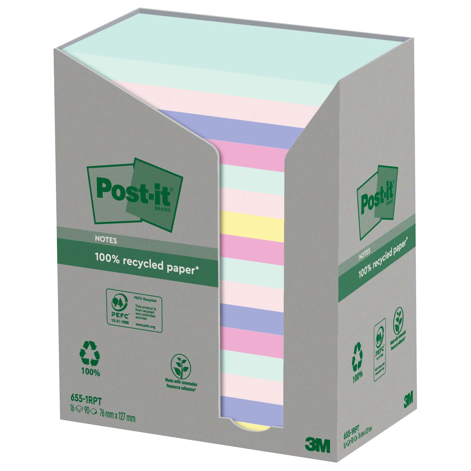 Post-it Recycled 127x76 mm nature 16/fp