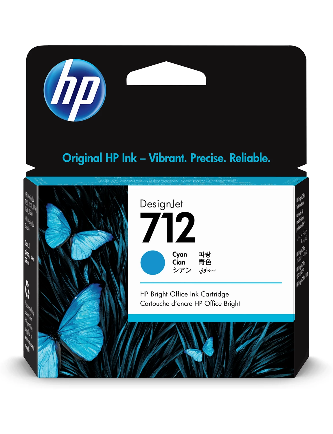 Bläckpatron HP No712 cyan ink cartridge