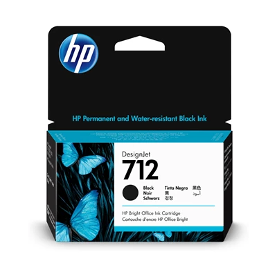 Bläckpatron HP No712 black ink cartridge 38ml