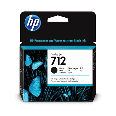 Bläckpatron HP No712 black ink cartridge 80ml