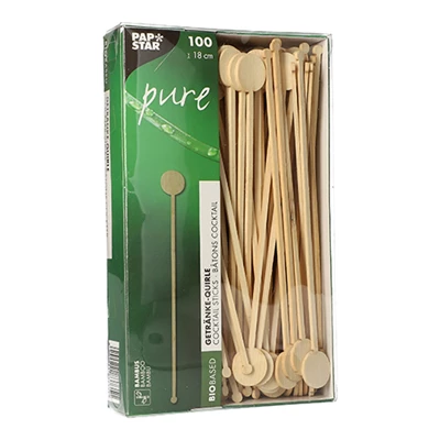 Drinkpinne Bambu 18cm 1000st