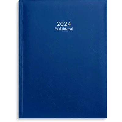 Veckojournal 2024 mörkblå